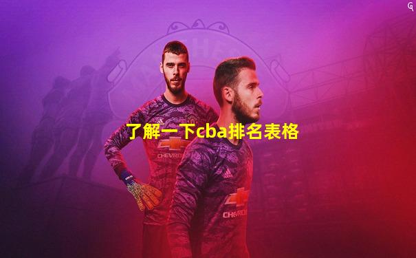 了解一下cba排名表格