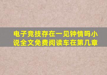 电子竞技存在一见钟情吗小说全文免费阅读车在第几章